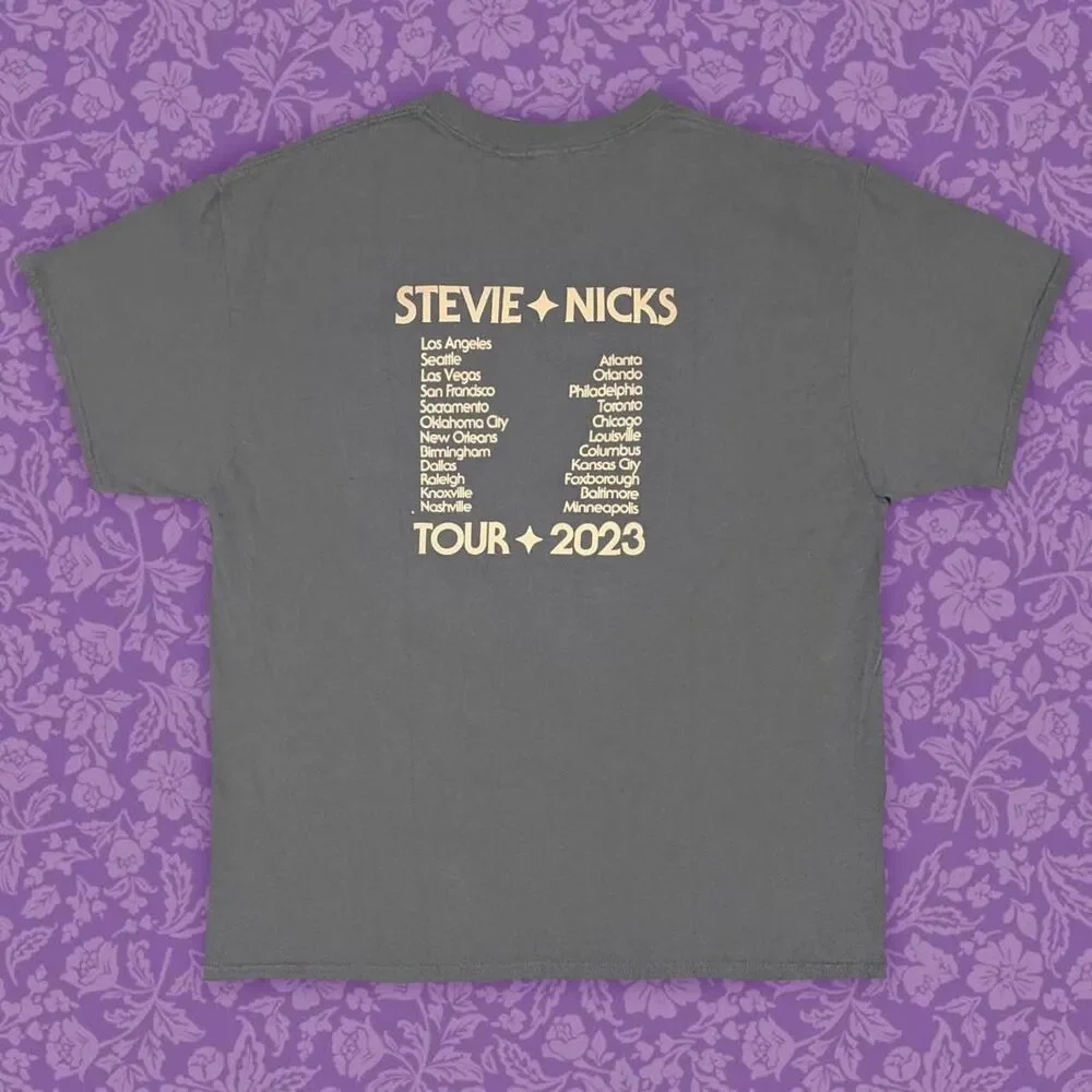 Stevie Nicks Grey 2023 Tour Graphic T-Shirt | Size XL - Picture 3 of 6
